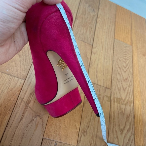 Charlotte Olympia Dolly platform heels pink suede size 40 - Picture 13 of 14